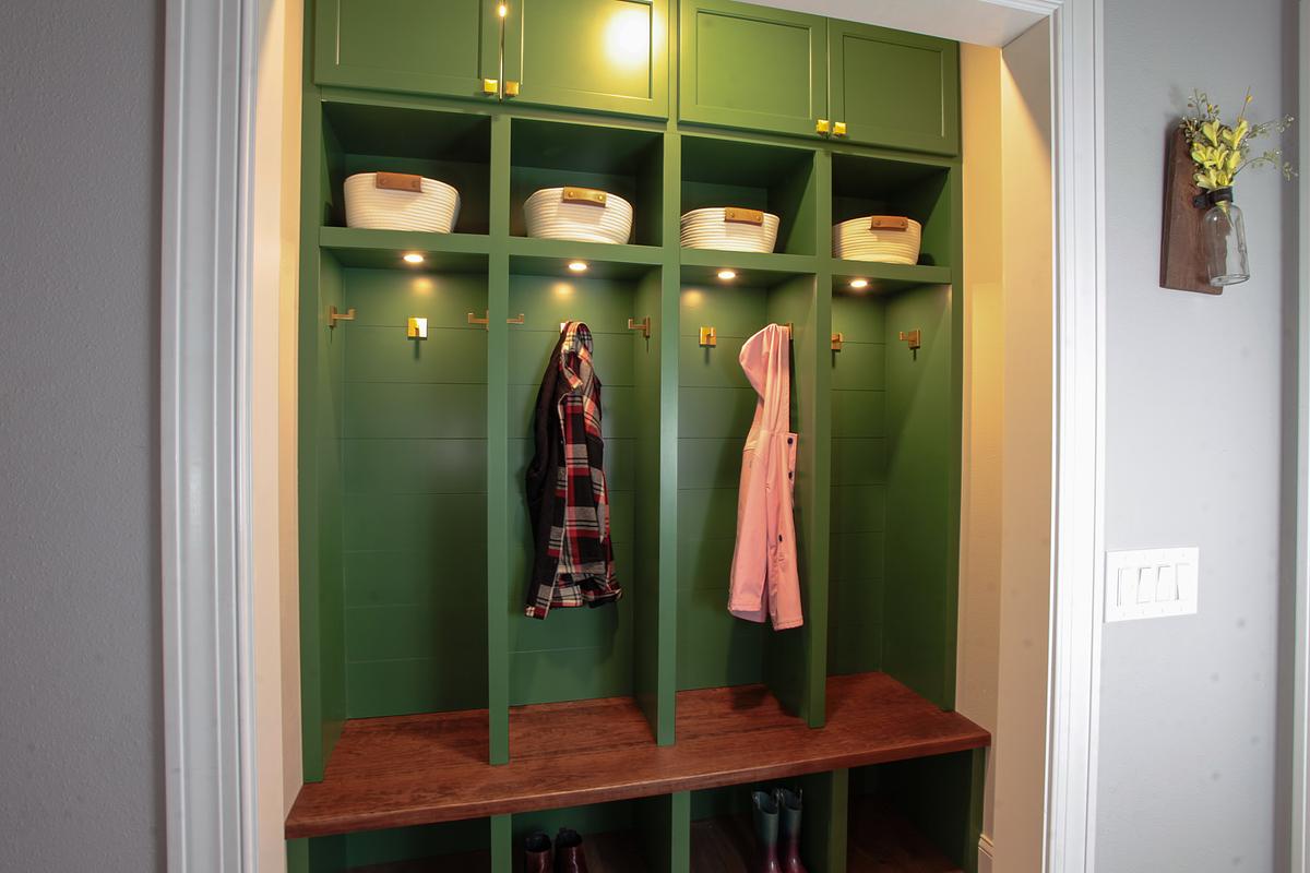 Entry Closet Cubbies